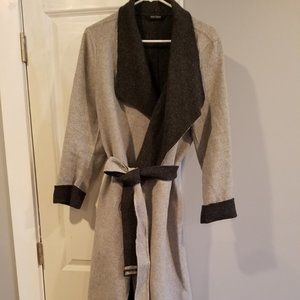 Reversible Wrap Coat, Grey - White House Black Mar